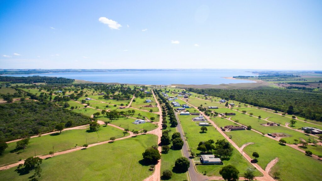 vista aérea dos lotes